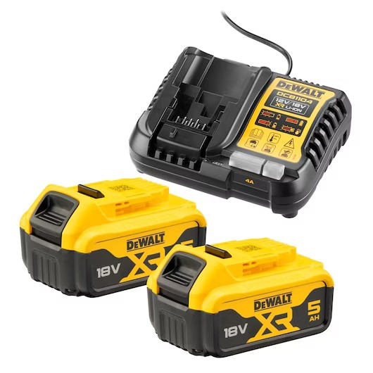 DeWalt 18V Akku-Säbelsäge mit 2x 5Ah Akku und Schnellladegerät