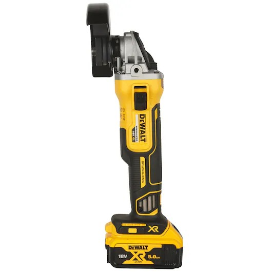 DeWalt 18V Akku-Winkelschleifer mit 2x 5Ah Akku und Schnellladegerät