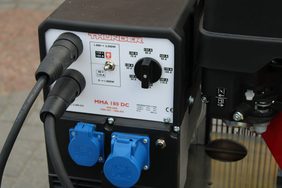 Ademax Druckluft-Kompressor 200 bar Stromaggregat 3,5 kVA Benzin Schweißgerät 180 MMA Honda AX31-TRIAG Stromerzeuger