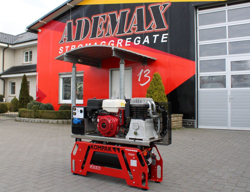 Ademax Druckluft-Kompressor 200 bar Stromaggregat 3,5 kVA Benzin Schweißgerät 180 MMA Honda AX31-TRIAG Stromerzeuger