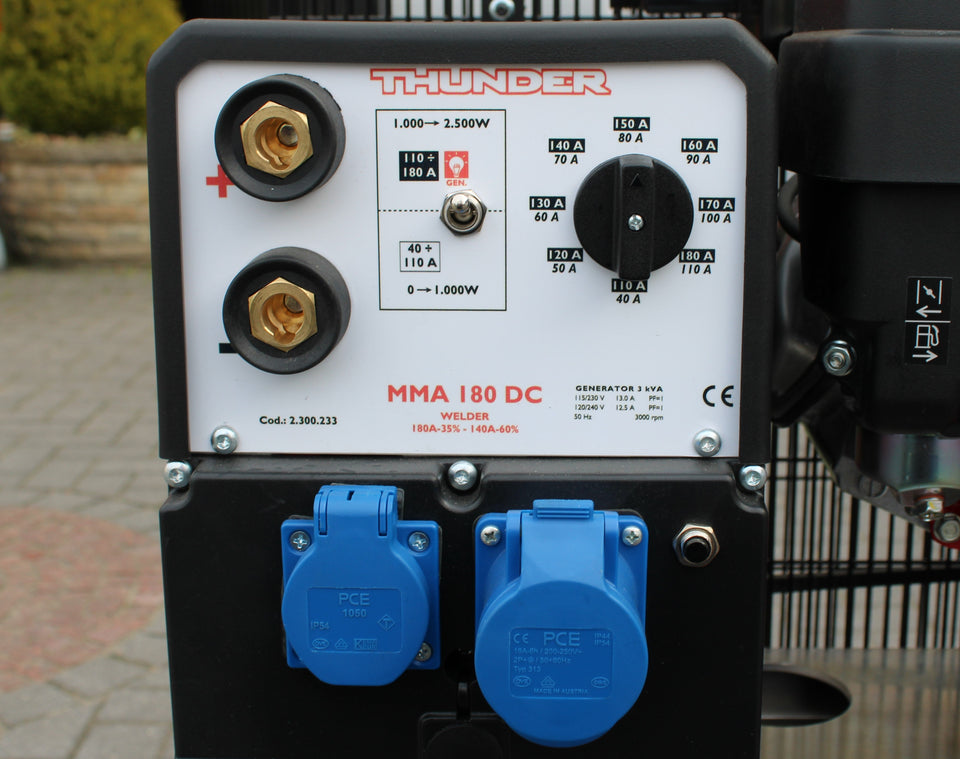 Ademax Druckluft-Kompressor 200 bar Stromaggregat 3,5 kVA Benzin Schweißgerät 180 MMA Honda AX31-TRIAG Stromerzeuger