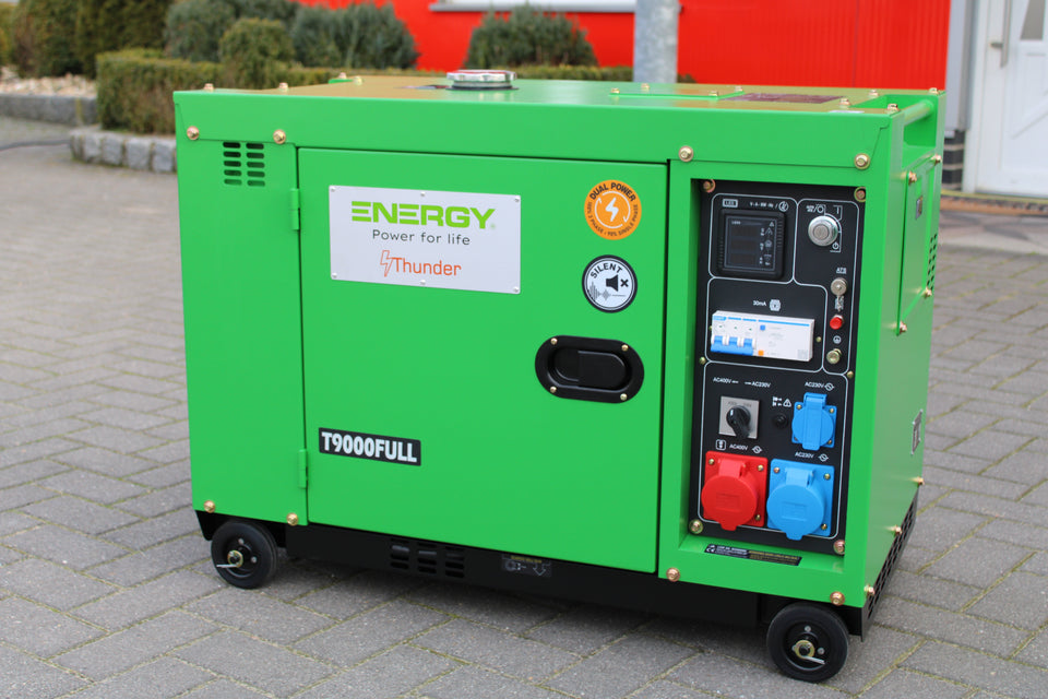 9 kvA Diesel NOT-STROMAGGREGAT STROMERZEUGER LEISE ENERGY