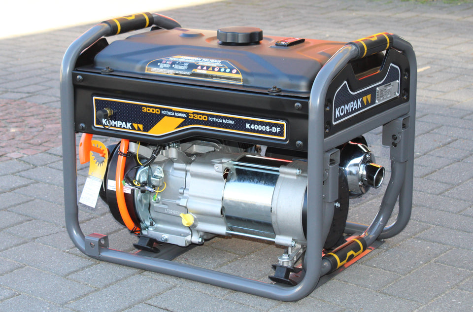 Gas & Benzin KOMPAK Stromerzeuger Stromaggregat 3.300 Watt K4000S-DF