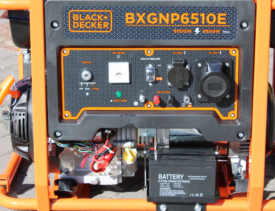 Black + Decker 6,5 kW Benzin Stromaggregat BXGNP6510E
