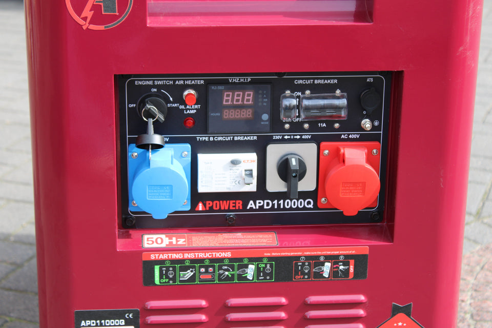 Ai Power 9 kVA Diesel APD11000Q ADEMAX Edition 230 & 400 V mit GRATIS ATS Box