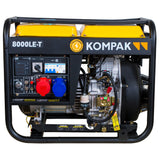 PRO-KOMPAK Full Power 8kVA Diesel Stromaggregat K8000LE-T 230 & 400 V mit Räderset