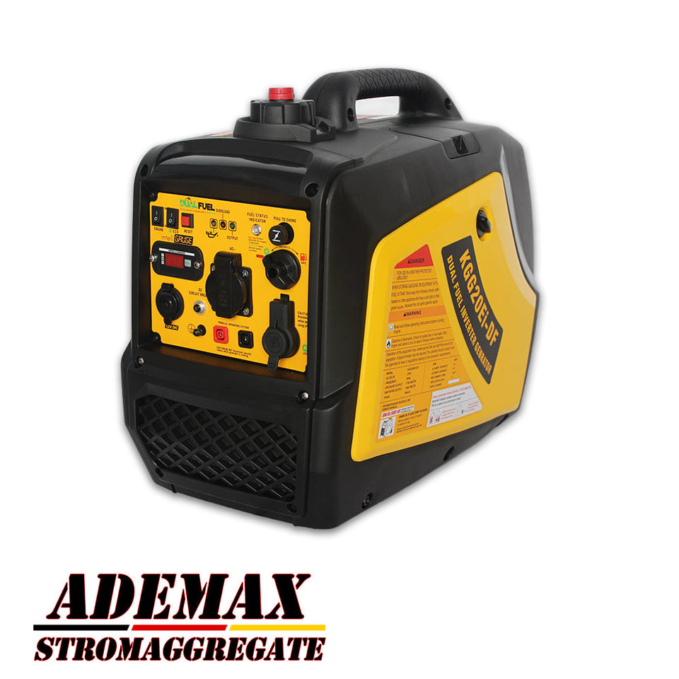 KOMPAK Inverter 2.300W Gas & Benzin KGG20Ei-DF Dual Fuel Stromerzeuger 230V