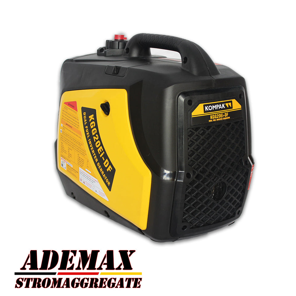 KOMPAK Inverter 2.300W Gas & Benzin KGG20Ei-DF Dual Fuel Stromerzeuger 230V