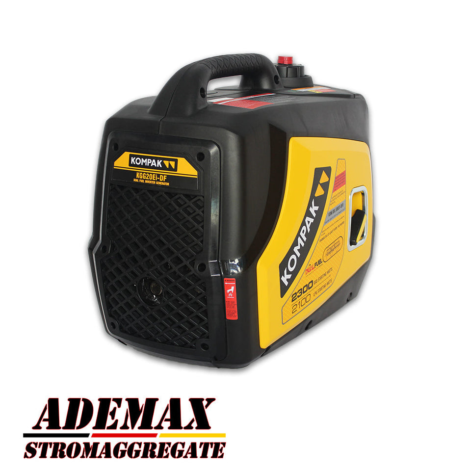 KOMPAK Inverter 2.300W Gas & Benzin KGG20Ei-DF Dual Fuel Stromerzeuger 230V