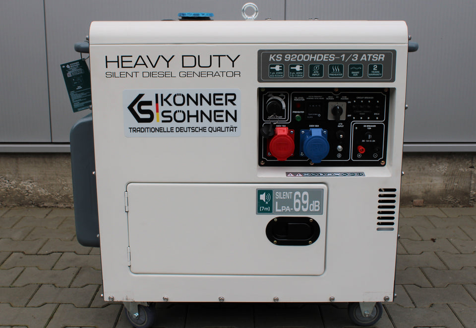 K&S 7,5 KW Diesel KS9200HDES-1/3 ATSR Stromaggregat Stromerzeuger