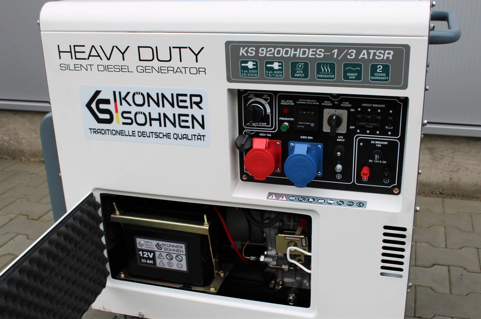 K&S 7,5 KW Diesel KS9200HDES-1/3 ATSR Stromaggregat Stromerzeuger