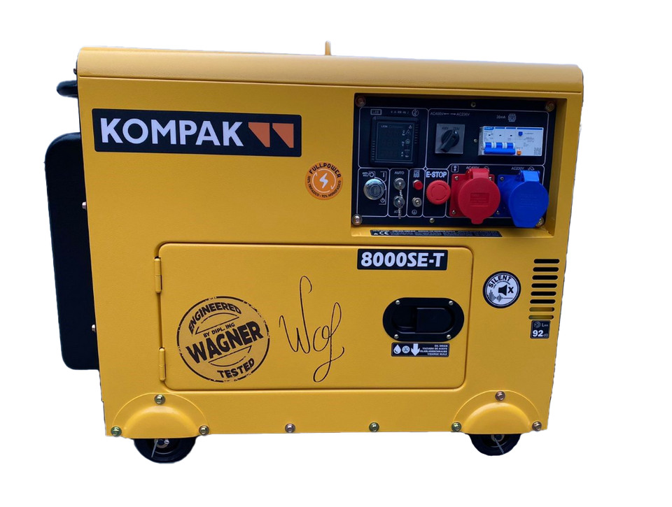 KOMPAK WAGNER Full Power 8 kVA Diesel 230&400V KW8000SE-T Stromaggregat