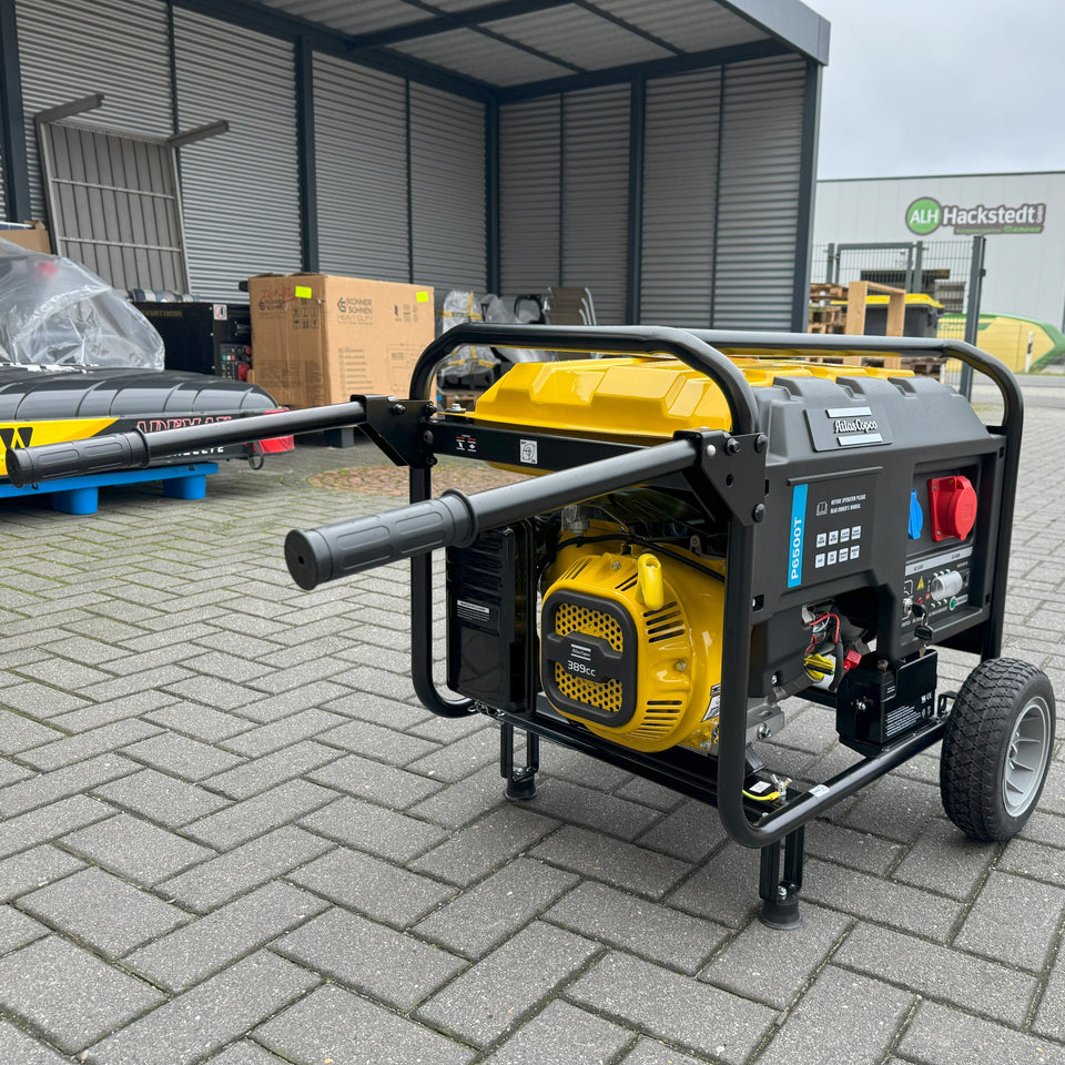 6,8 kVA Atlas Copco Benzin Stromaggregat P6500T 230 & 400 V