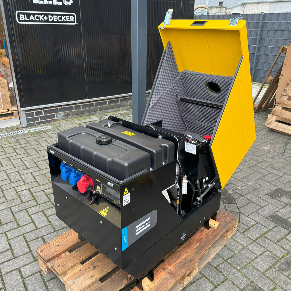 6,9kVA Atlas Copco Diesel Stromaggregat QEP S7 230 & 400 V