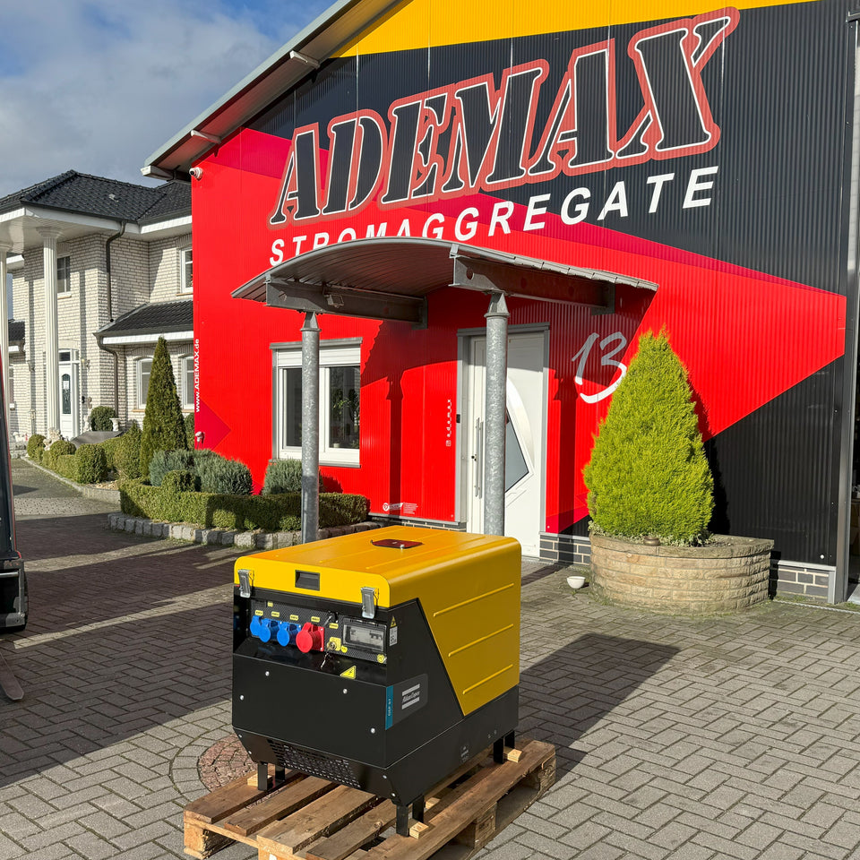 6,9kVA Atlas Copco Diesel Stromaggregat QEP S7 230 & 400 V