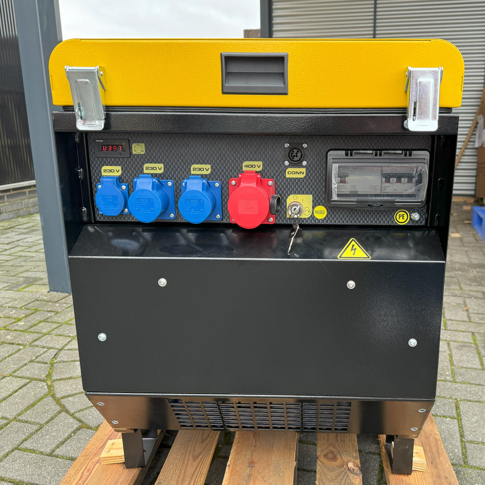 6,9kVA Atlas Copco Diesel Stromaggregat QEP S7 230 & 400 V