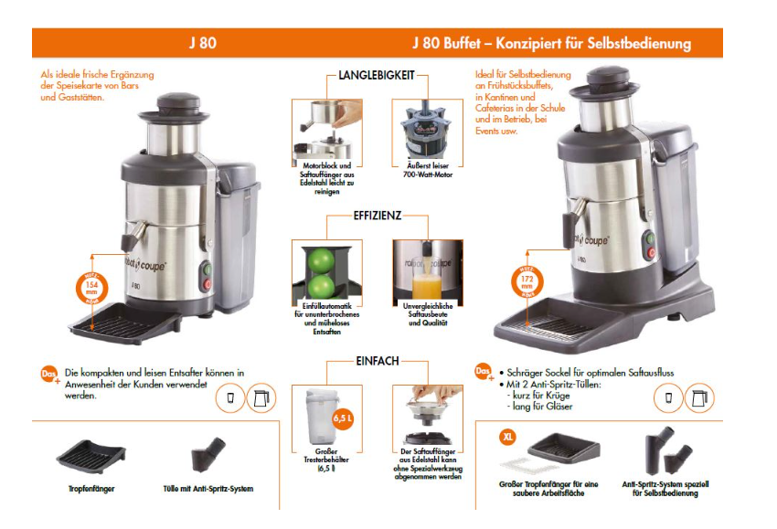 J 80 Entsafter (230 V)