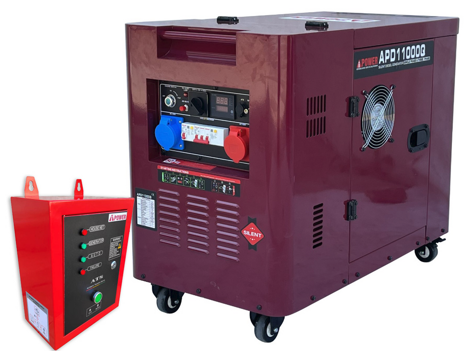 Ai Power 9 kVA Diesel APD11000Q ADEMAX Edition 230 & 400 V mit GRATIS ATS Box