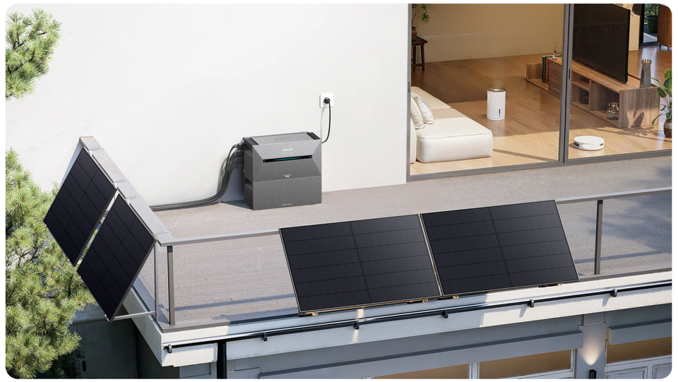 Anker SOLIX Solarbank 2 E1600 PRO System mit 1600Wh | All-in-One Balkonkraftwerk mit Speicher | 2400W PV-Input
