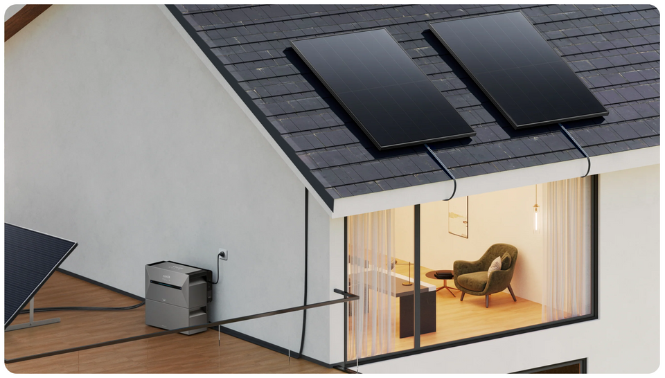 Anker SOLIX Solarbank 2 E1600 PRO System mit 1600Wh | All-in-One Balkonkraftwerk mit Speicher | 2400W PV-Input