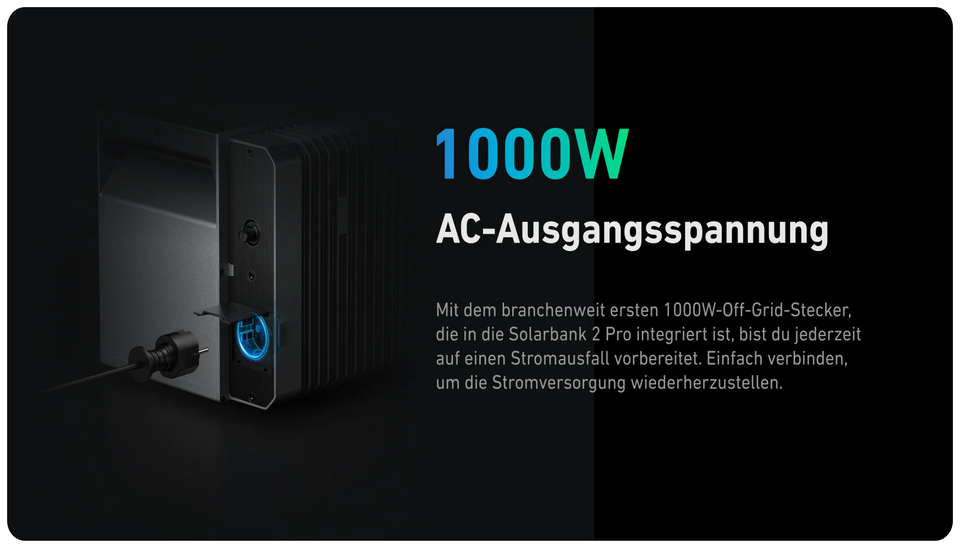 Anker SOLIX Solarbank 2 E1600 PRO System mit 1600Wh | All-in-One Balkonkraftwerk mit Speicher | 2400W PV-Input