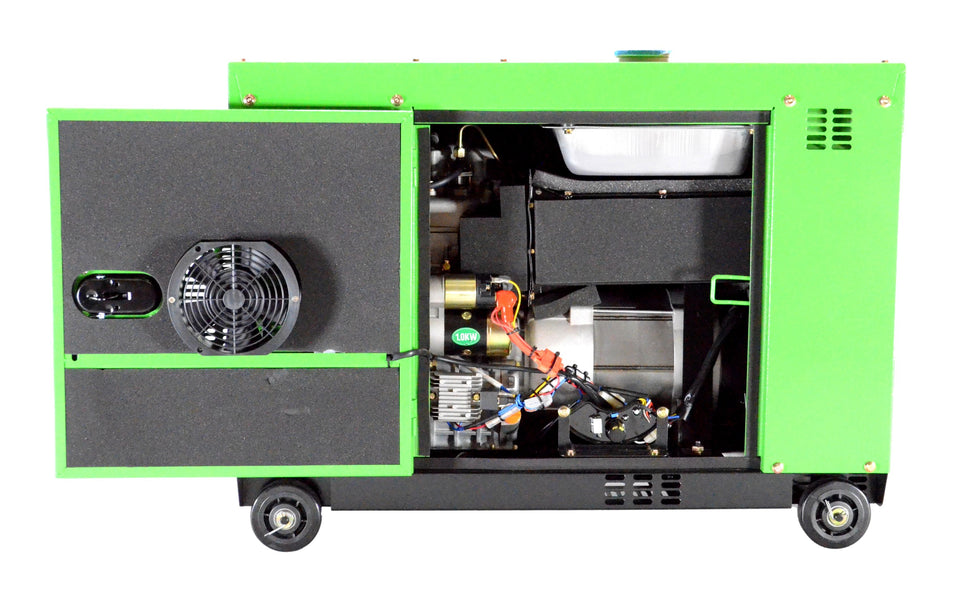 9 kvA Diesel NOT-STROMAGGREGAT STROMERZEUGER LEISE ENERGY