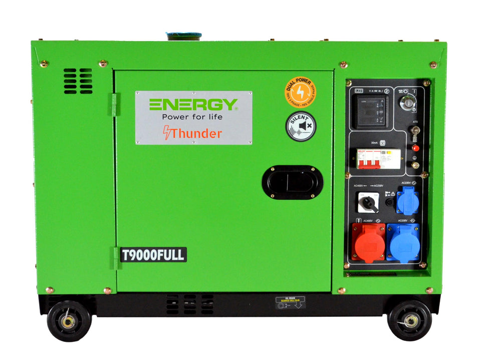 9 kvA Diesel NOT-STROMAGGREGAT STROMERZEUGER LEISE ENERGY