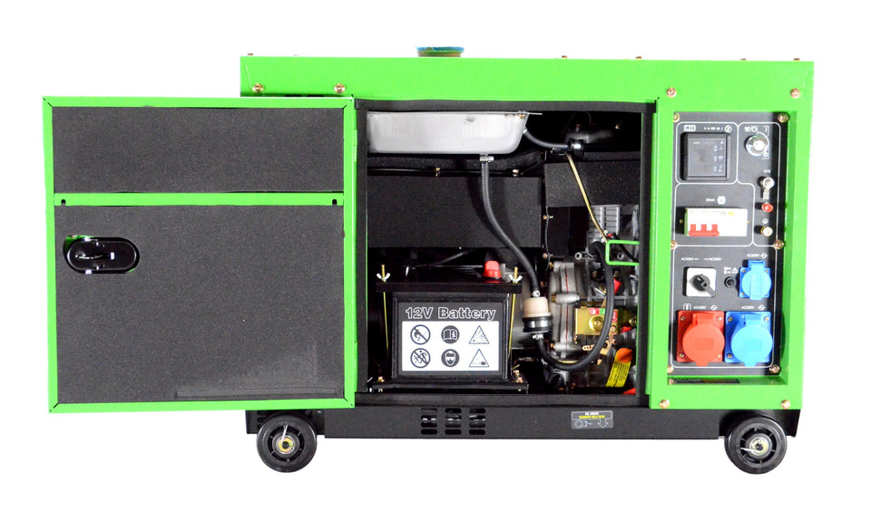 9 kvA Diesel NOT-STROMAGGREGAT STROMERZEUGER LEISE ENERGY