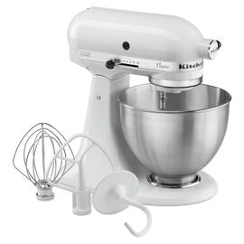 Küchenmaschine KitchenAid 5K45SSEWH weiß mit Zubehör
