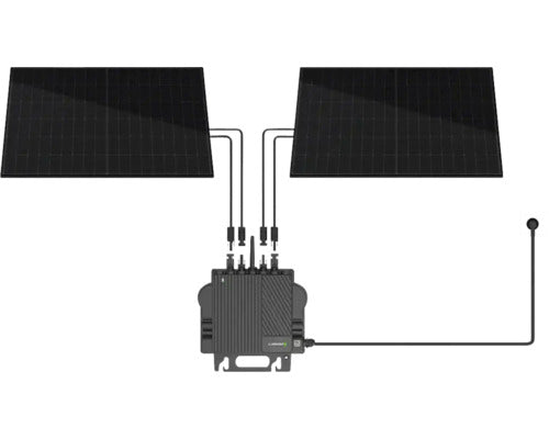 Balkonkraftwerk Set, JaSolar 2x PV-Module Bifacial Double Glas 430-455, Growatt Wechselrichter, 5m Kabel