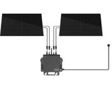 Balkonkraftwerk Set, JaSolar 2x PV-Module Bifacial Double Glas 430-455, Growatt Wechselrichter, 5m Kabel