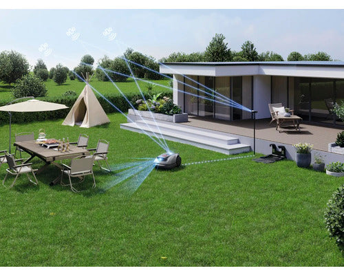 Mähroboter ECOVACS GOAT O1200, 22cm/1200 m², ohne Begrenzungsdraht mit GPS-RTK Technologie inkl. RTK Referenz-Station (5m Kabel) kompatibel mit SMART HOME by hornbach