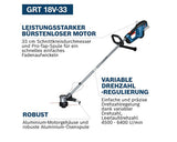Akku-Rasentrimmer Bosch Professional GRT 18V-33, ohne Akku und Ladegerät