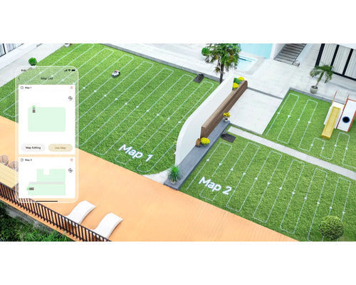 Mähroboter Dreame A2, 22cm/3000 m² mit App, ohne Begrenzungsdraht mit OmniSense™-Technologie und Intuitivem Bereichsmanagement - Kompatibel mit SMART HOME by hornbach