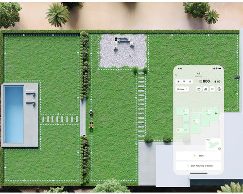 Mähroboter Dreame A2, 22cm/3000 m² mit App, ohne Begrenzungsdraht mit OmniSense™-Technologie und Intuitivem Bereichsmanagement - Kompatibel mit SMART HOME by hornbach