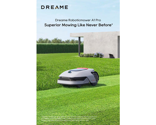 Mähroboter Dreame A1 Pro, 22cm/2000 m² mit App, ohne Begrenzungsdraht mit OmniSense™-Technologie und Intuitivem Bereichsmanagement - Kompatibel mit SMART HOME by hornbach