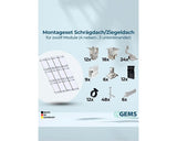 Montageset für 12 PV-Module (4x3) auf Schrägdach inkl. 9x Montageschiene 3650 mm