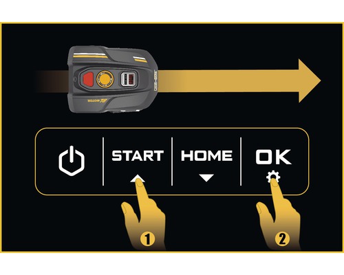 Landxcape 20V Akku-Mähroboter 16cm/400m² LX796 inkl. 1 x 2Ah Akku und Ladestation