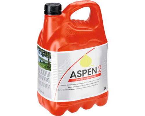 Alkylatbenzin ASPEN 2-Takt fertig gem. 5 L für Gartenmaschinen und Forstgeräte