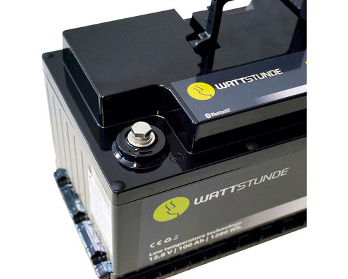 WATTSTUNDE Lithium 100Ah LiFePO4 Batterie LIX100D-LT (DIN) mit Bluetooth Schnittstelle