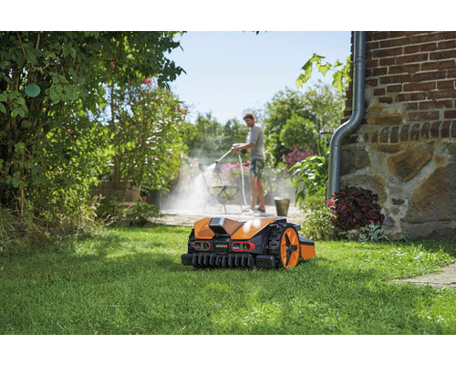 Akku-Mähroboter WORX 20V Landroid Vision M600 18cm/600m² inkl. 2Ah Akku und Ladestation, AI Rasenmäher Roboter ohne Begrenzungskabel (WLAN & Bluetooth, aktive Hindernisvermeidung mit KI-Technologie, Igelschutz)