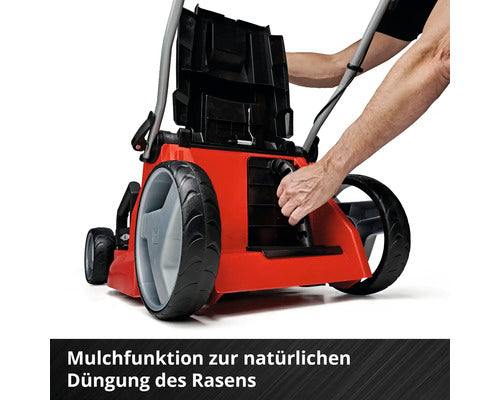 Akku Rasenmäher EINHELL Power-X-Change GE-CM 43 Li M inkl.Mulchkit 2x18V (36V)/4 Ah Akkus und 2 Ladegeräte