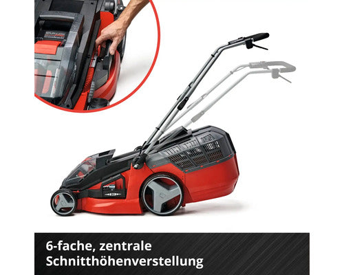 Akku Rasenmäher EINHELL Power-X-Change GE-CM 43 Li M inkl.Mulchkit 2x18V (36V)/4 Ah Akkus und 2 Ladegeräte
