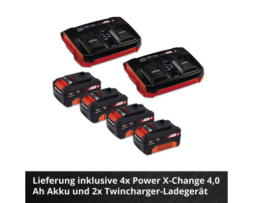 Akku Rasenmäher Einhell Power-X-Change GP-CM 36/47 S HW 2x18V Li inkl. 4 Akkus 18V, 4 Ah und 2 Ladegeräte