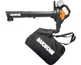 Akku-Laubbläser/Laubsauger WORX 40V (2 x 20V) 3-in-1 335 km/h / 35 L WG583E.9, ohne Akku und Ladegerät