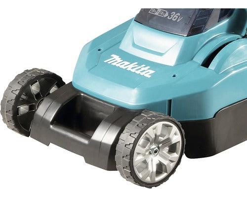 Akku- Rasenmäher MAKITA DLM432PT2 inkl. 2x18V Akkus (5 Ah) und Doppelladegerät