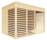 Gartenhaus Freiburg 02 inkl. Fußboden, Naturbelassen - 19 mm Elementgartenhaus, Nutzfläche: 7,8 m²