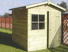 Gartenhaus Koblenz 01 inkl. Fußboden, Naturbelassen - 19 mm Elementgartenhaus, Nutzfläche: 5,9 m²