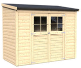 Gartenhaus Mainz 02 inkl. Fußboden, Naturbelassen - 19 mm Elementgartenhaus, Nutzfläche: 2,95 m²