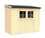 Gartenhaus Mainz 02 inkl. Fußboden, Naturbelassen - 19 mm Elementgartenhaus, Nutzfläche: 2,95 m²